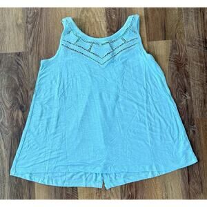 Maurice's Tank Top Women's Medium Light‎ Mint Teal Sleeveless Lightweight NEW